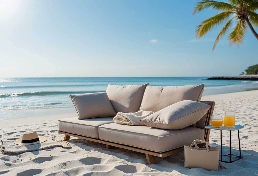 Den perfekte stranddag med en komfortabel strandsofa til hvile